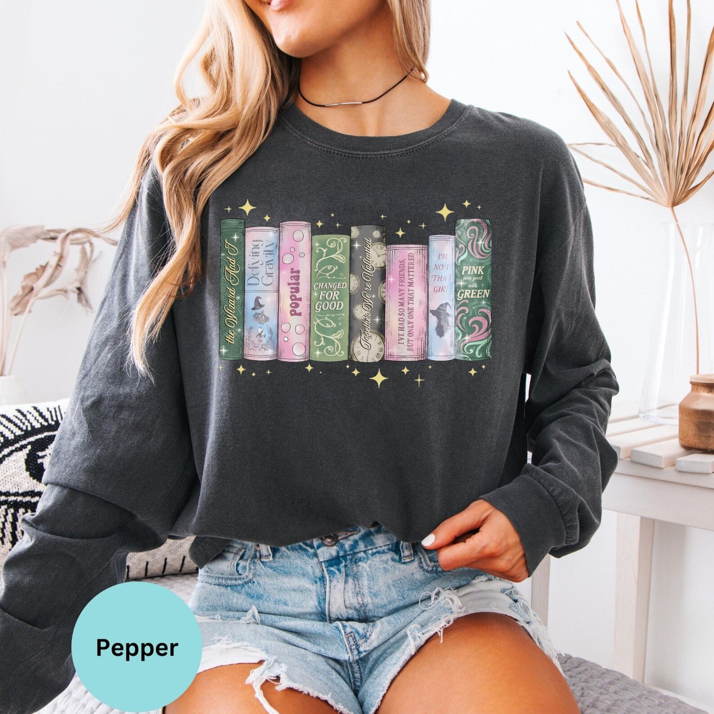 Comfort Colors® Wicked Christmas T-Shirt, Changed For Good Book Spine Long Sleeve, Wizard Musical Fan Tee, Wicked Holiday Gift Shirt