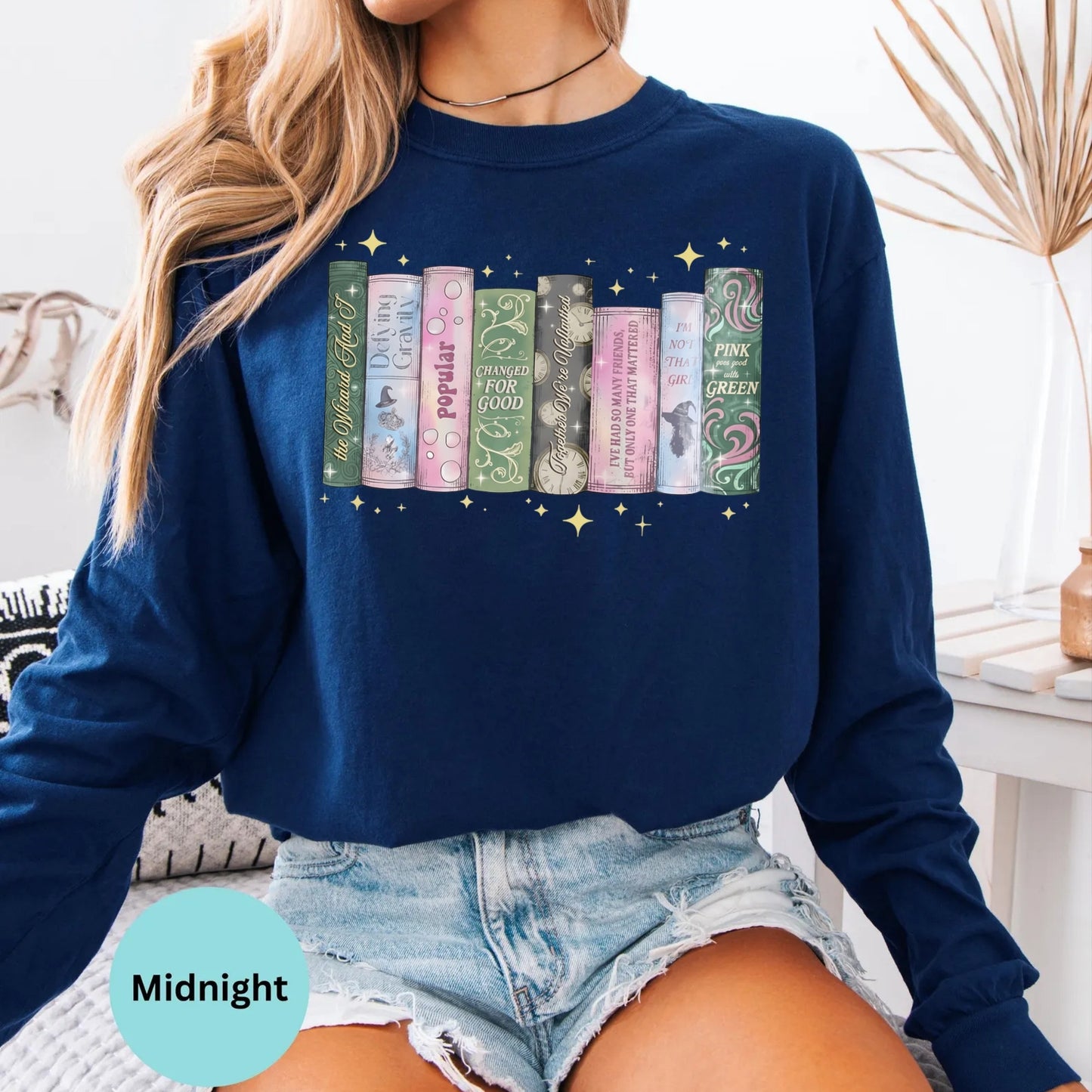 Comfort Colors® Wicked Christmas T-Shirt, Changed For Good Book Spine Long Sleeve, Wizard Musical Fan Tee, Wicked Holiday Gift Shirt