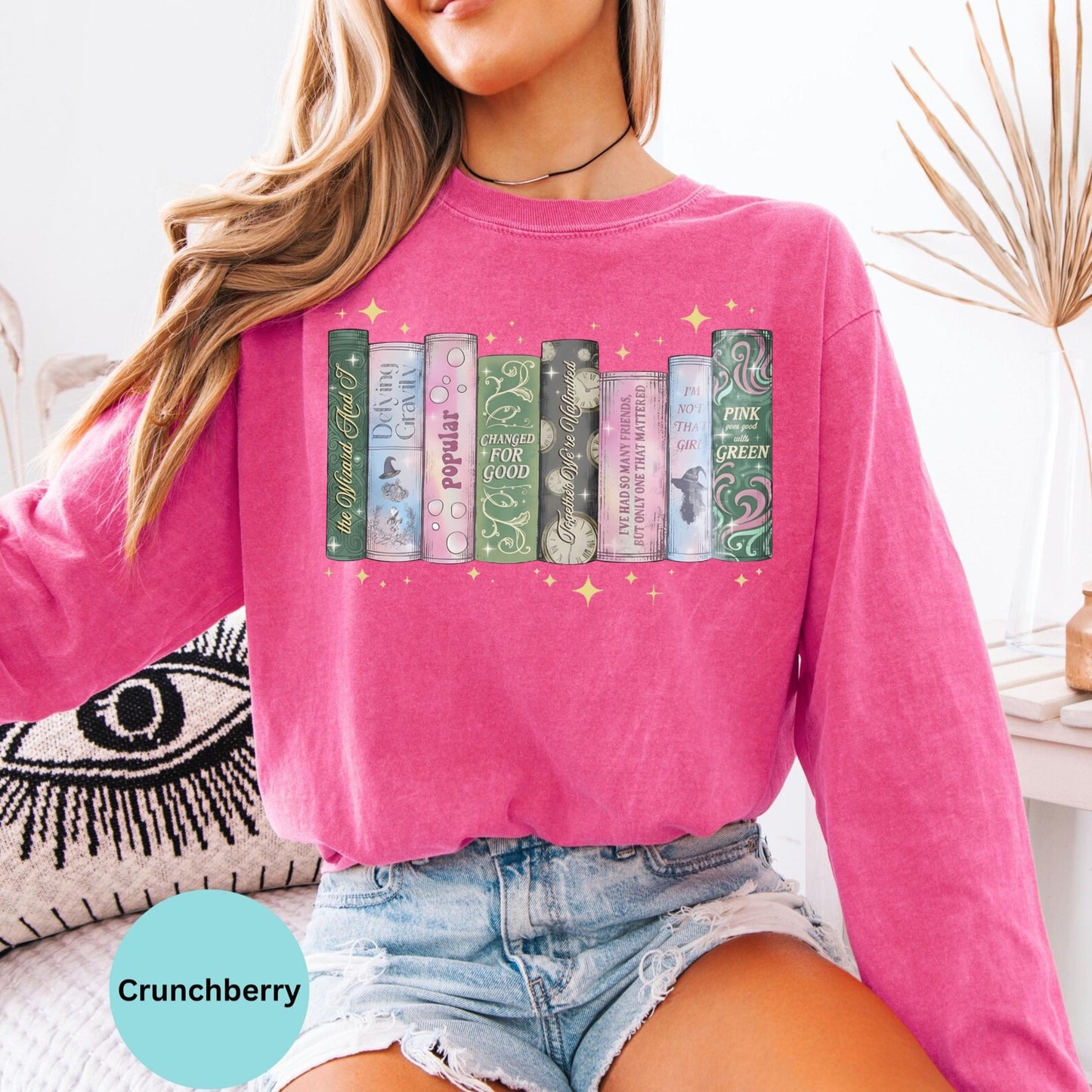 Comfort Colors® Wicked Christmas T-Shirt, Changed For Good Book Spine Long Sleeve, Wizard Musical Fan Tee, Wicked Holiday Gift Shirt