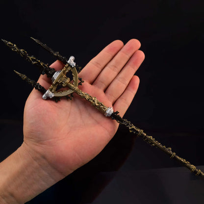 Mohgwyn's Sacred Spear metal replica held in hand for size reference