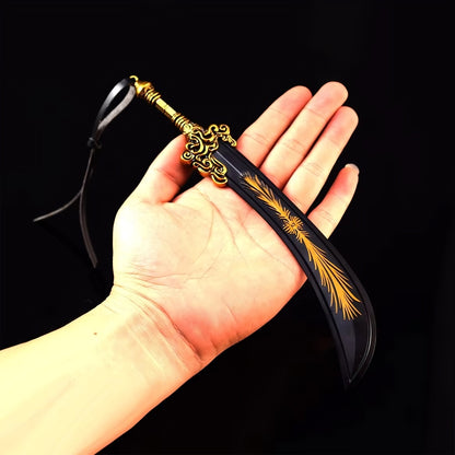 Greatsword of Radahn keychain held in hand showing real size
